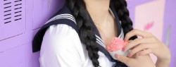 JK制服美女双马尾性感写真
